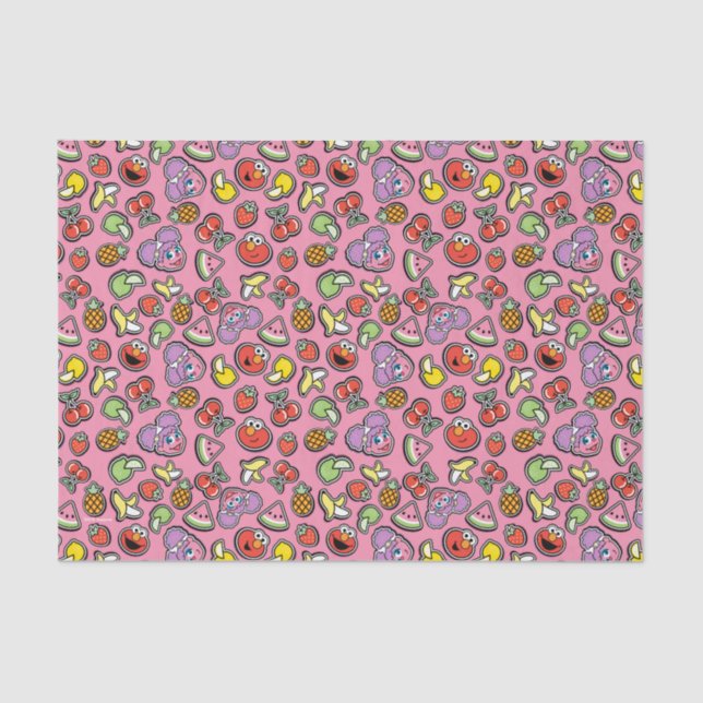 Fruity Sticker Elmo & Abby Cadabby Pattern Tissue Paper (Front)