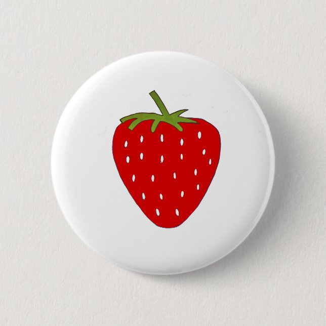 Fruity Strawberry 6 Cm Round Badge (Front)