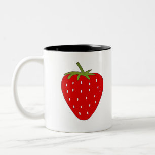 Fruity Strawberry Two-Tone Coffee Mug