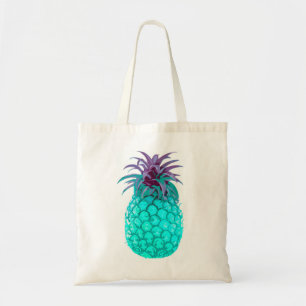 Fruity Teal Pineapple Tote Bag