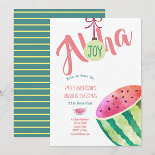 Fruity Tropical Christmas In Sun Invitations