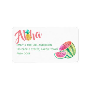 Fruity Tropical Return Address Labels Watermelon