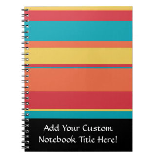 Fruity Tropical Tonal Stripes Notebook