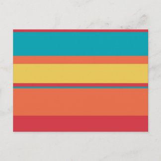 Fruity Tropical Tonal Stripes Postcard
