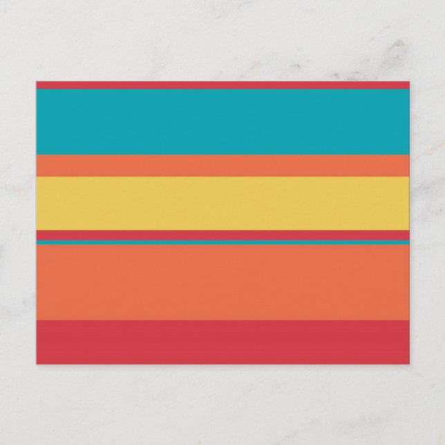 Fruity Tropical Tonal Stripes Postcard (Front)