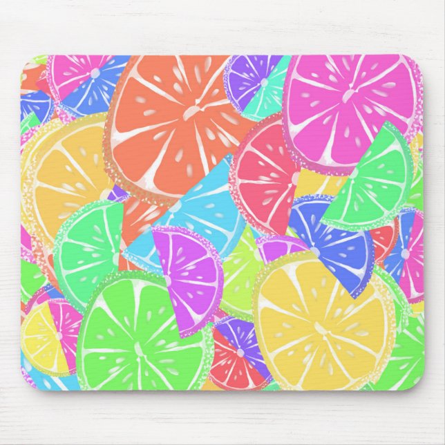 Fruity Tutti Colourful Fruit Slices Mouse Mat (Front)
