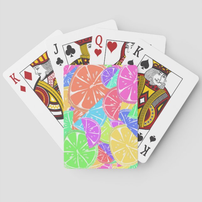 Fruity Tutti Colourful Fruit Slices Playing Cards (Back)