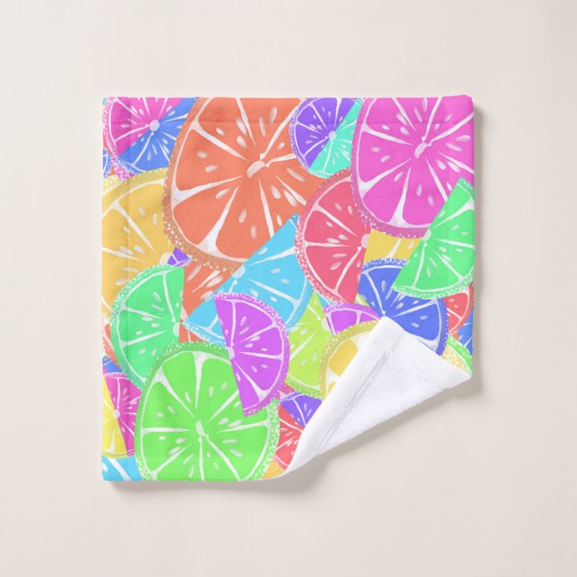 Fruity Tutti Colourful Fruit Slices Wash Cloth (Wash Cloth)