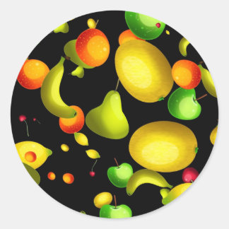 Fruity Wallpaper Classic Round Sticker