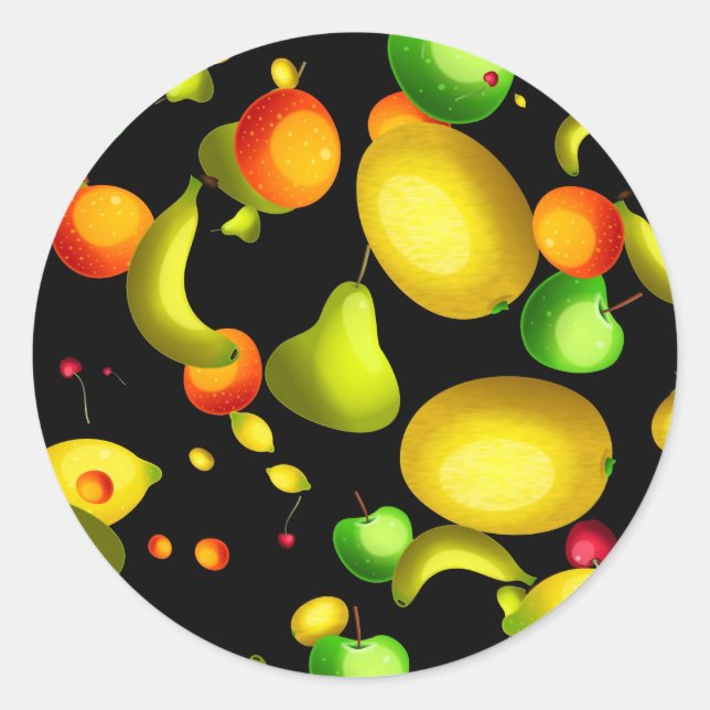 Fruity Wallpaper Classic Round Sticker (Front)