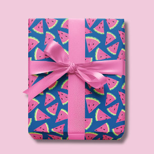 Fruity Watermelon Summer Pattern Wrapping Paper