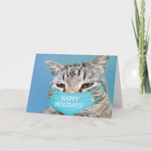 Frustrated Cat "Happy Holidays" Holiday Card