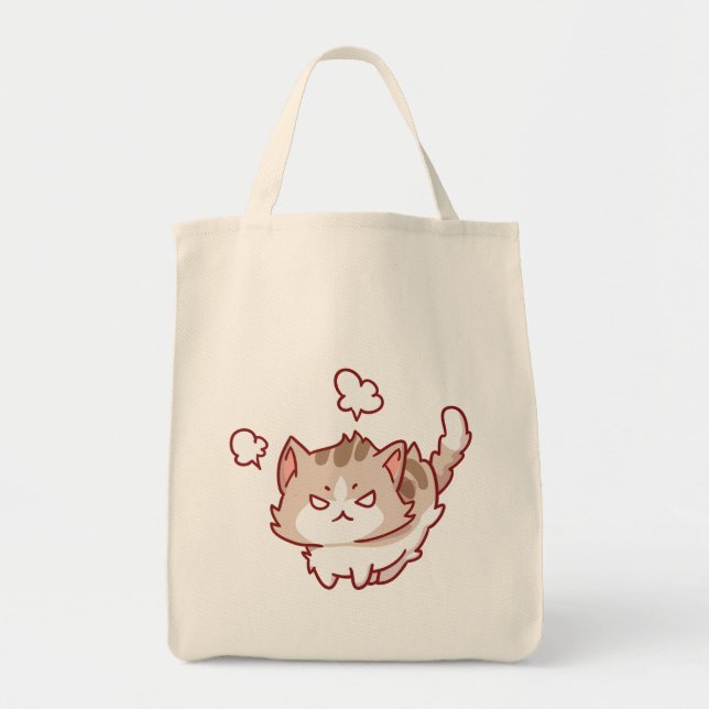 Frustrated cute cat | cats lovers design but now  tote bag (Front)