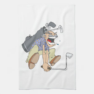 Frustrated Golfer Tea Towel