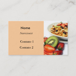 Frutas e fibras business card