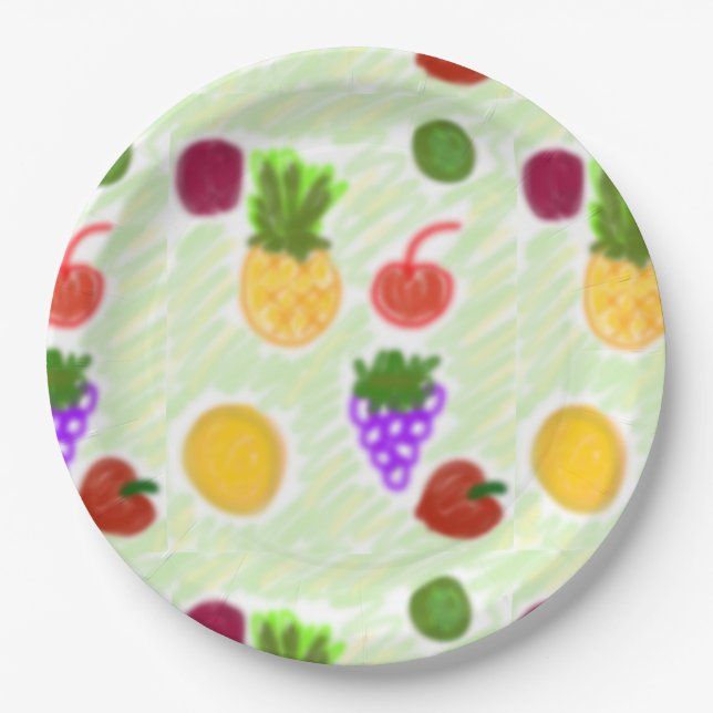frutas paper plate (Front)