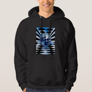 Frutiger Aero Aesthetic Tech Chequered Room Orb Sk Hoodie