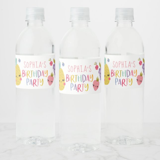 Frutti Birthday Party Water Bottle Label (Bottles)