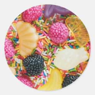 Frutti tutti fruit candy sprinkles cute colourful  classic round sticker