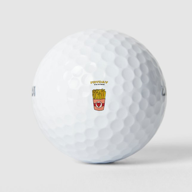 Fry Day I'm in Love Golf Balls (Front)
