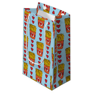Fry Day I'm in Love   Punny Cartoon French Fries Small Gift Bag