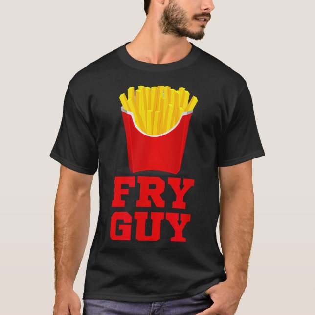 Fry Guy Fast Food Lover Fries Funny Novelty  T-Shirt (Front)