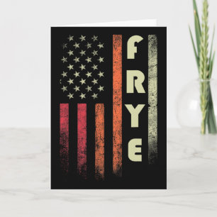 Frye Surname Funny Retro Vintage Birthday American Card