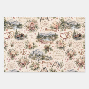 Fryeburg Maine Anniversary Gift Wrapping Paper