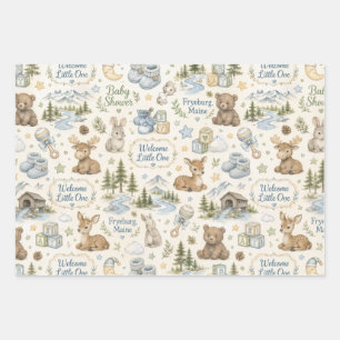 Fryeburg Maine Baby Shower Wrapping Paper