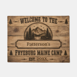 Fryeburg Maine Camp Personalised Doormat