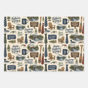 Fryeburg Maine Father's Day Wrapping Paper
