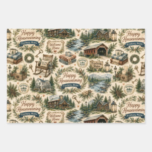 Fryeburg Maine Housewarming Wrapping Paper