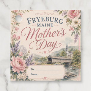 Fryeburg Maine Mother’s Day Square Gift Tags