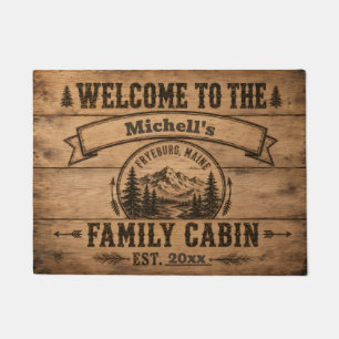 Fryeburg Maine Personalised Family Cabin Doormat