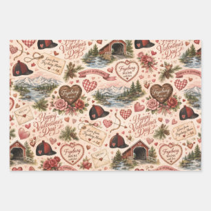 Fryeburg Maine Valentine's Day Wrapping Paper