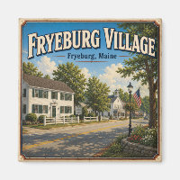Fryeburg Village Maine Vintage Main Street Square 