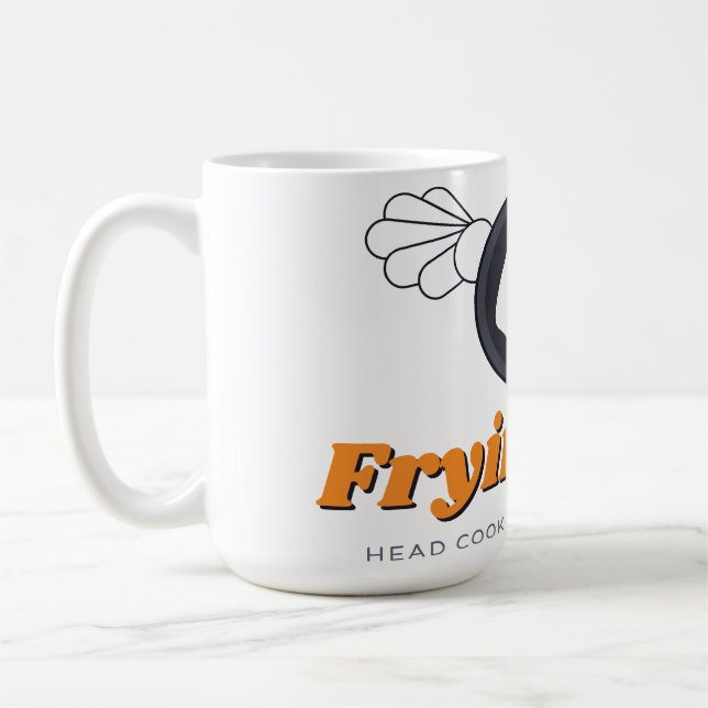 Frying Guy Funny Cook Chef Breakfast Pun Mug (Left)