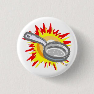 Frying Pan Gurl Frying Pan 3 Cm Round Badge