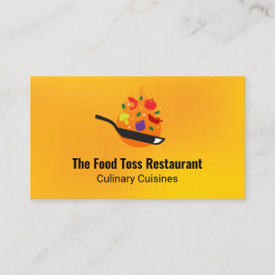 Frying Pan Tossing Food   Culinary Business Card