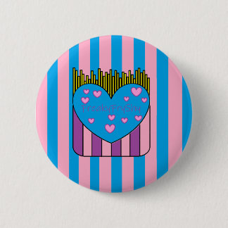 FryShy Button Pink and Blue 