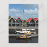 Fryslan Boats & Canal Houses Postcard