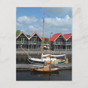 Fryslan Boats & Canal Houses Postcard