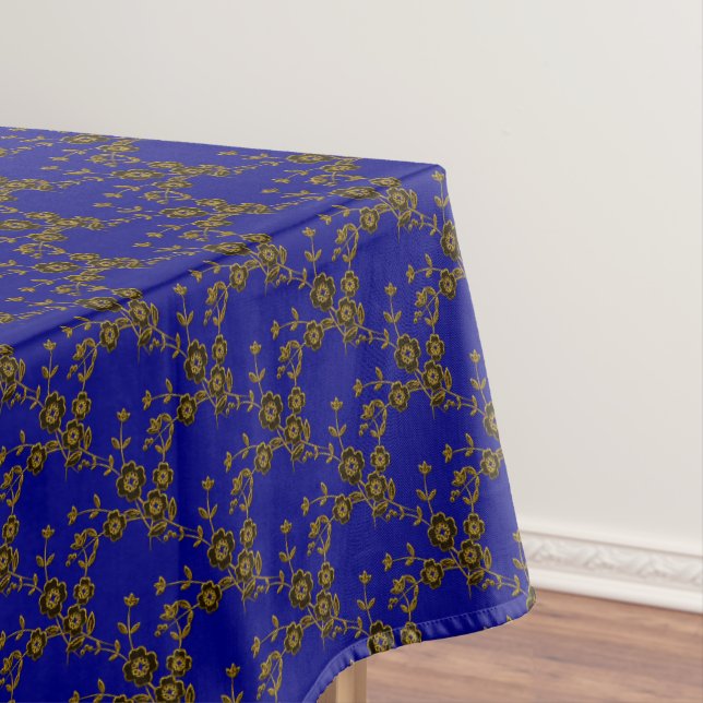 FS Style 1-Blue-Gold 2-52x70 COTTON TABLECLOTH (In Situ)