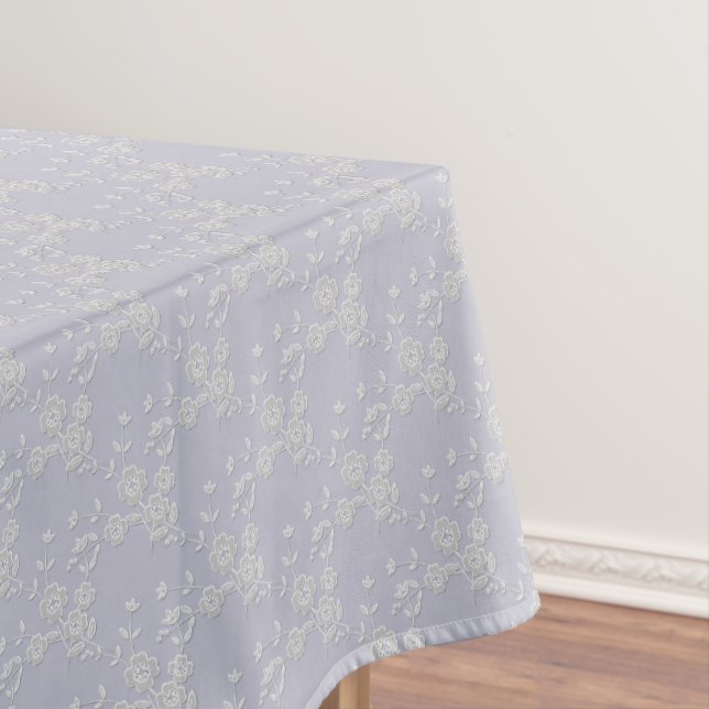 FS Style 1-Purple-White-52x70 COTTON TABLECLOTH (In Situ)
