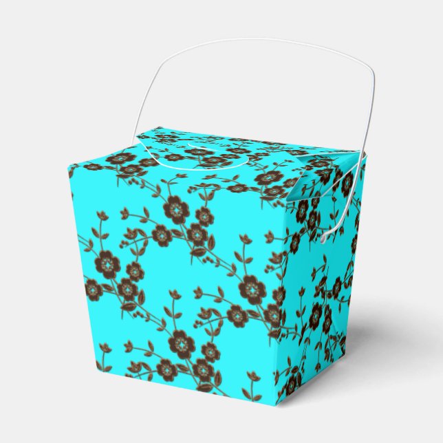 FS Style 1-Robins Egg-Brown-FAVOR BOXES, take out Favour Box (Front Side)