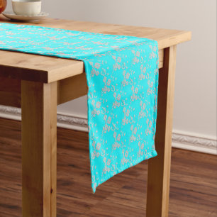 FS-Style 1-ROBINS EGG-WHITE-TABLE RUNNER 14x72in