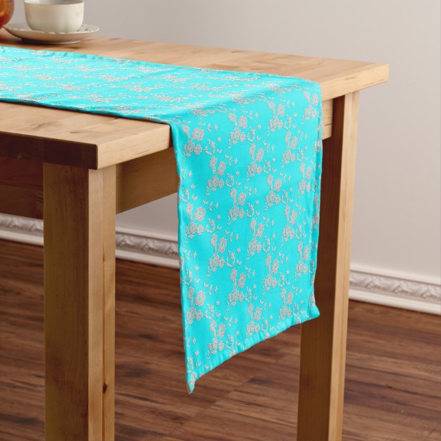 FS-Style 1-ROBINS EGG-WHITE-TABLE RUNNER 14x72in (In Situ)