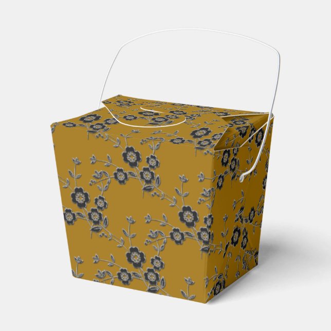 FS Style 1-Silver-Gold 1-FAVOR BOXES, take out Favour Box (Front Side)