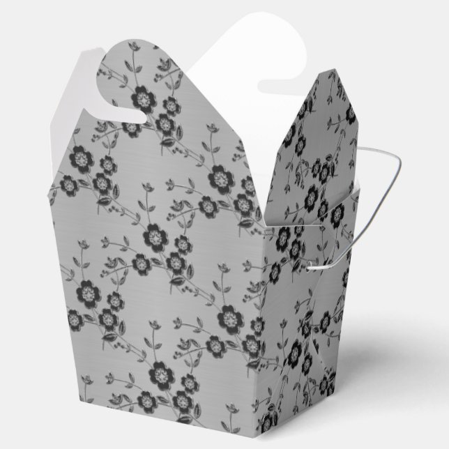 FS Style 1-Silver-PARTY FAVOR BOXES, take out Favour Box (Opened)