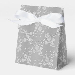 FS Style 1-Silver-White L-PARTY FAVOR BOXES, tent Favour Box